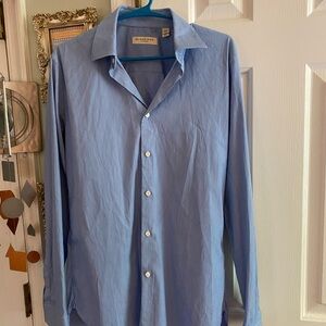 Vintage Burberry Blue Button Down Shirt